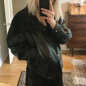 80s Black Leather Jacket